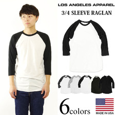 LOSANGELS APPAREL FF35 3/4 SLEEVE RAGLAN画像