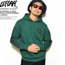 LEFLAH G-SPRAY LOGO PULLOVER PARKA -GREEN- LEFPK22-1710AWG画像