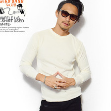 GLAD HAND WAFFLE L/S T-SHIRT USED -WHITE-画像