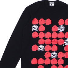 BLACK COMME des GARCONS DOT ROSE PRINT L/S TEE画像