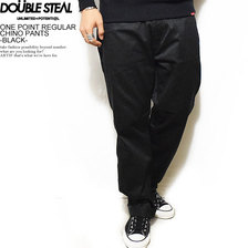 DOUBLE STEAL ONE POINT REGULAR CHINO PANTS -BLACK- 775-77013画像