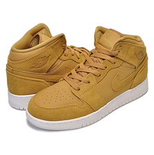 NIKE AIR JORDAN 1 MID BG golden havest/sail 554725-725画像