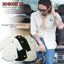 ANIMALIA Arrogant Shirts 3/4 Sleeve : KSKUN AN18S-SH01画像