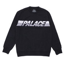 Palace Skateboards LINE CREW SWEAT BLACK画像
