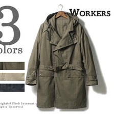 Workers Hooded Moto Coat,Ventile Twill画像