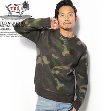 The Endless Summer TES NIGHTLIFE MOHAIR JQ KNIT -KAHKI- SO-7774303K画像