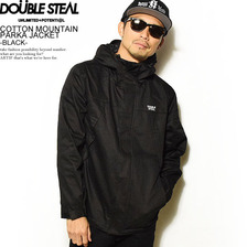 DOUBLE STEAL COTTON MOUNTAIN PARKA JACKET -BLACK- 774-69002画像