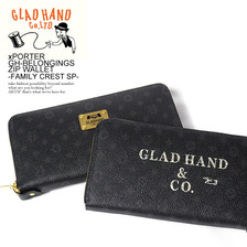 GLAD HAND &times; PORTER GH-BELONGINGS ZIP WALLET -FAMILY CREST SP-画像
