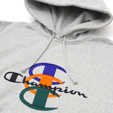 Supreme Champion Stacked C Hooded Sweatshirt GRAY画像