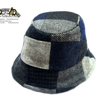Hanna Hats HARRIS TWEED PATCHWORK WEE THATCH HAT画像