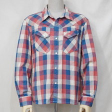 THE FLAT HEAD F-SCW-201L FH BLOCKCHECK WESTERN L/S画像