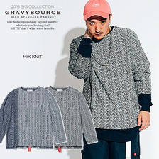 GRAVYSOURCE MIX KNIT GS18-HKN02画像