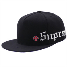 Supreme &times; INDEPENDENT Old English 5-Panel BLACK画像