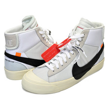 NIKE THE 10 : BLAZER MID white/black-muslin "OFF-WHITE" "VIRGIL ABLOH &times; NIKE" "THE TEN" "NIKE SWOOSH" AA3832-100画像