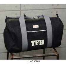THE FLAT HEAD F-BA-302S BOSTON BAG S BLACK DENIM-TFH画像