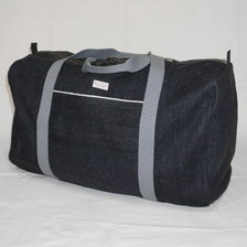 THE FLAT HEAD F-BA-301L BOSTON BAG L BLACK DENIM画像