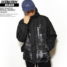 DOUBLE STEAL BLACK DOT PHOTO HOOD JACKET -BLACK- 775-69205画像