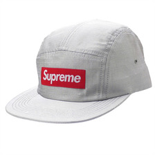 Supreme Raw Silk Camp Cap SILVER画像