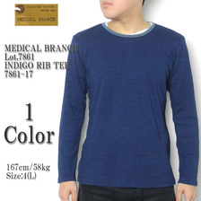 MEDICAL BRANCH Lot.7861 INDIGO RIB TEE 7861-17画像