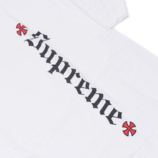 Supreme &times; INDEPENDENT Old English Tee WHITE画像