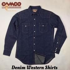 CAMCO 長袖 デニム ウエスタンシャツ画像