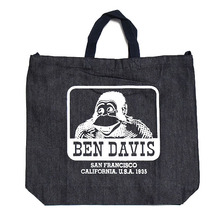 BEN DAVIS 2WAY CASUAL DENIM TOTE BAG -LOGO- BDZ-9801A画像