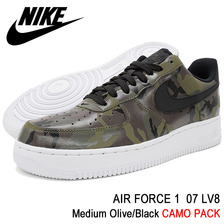 NIKE AIR FORCE 1 07 LV8 Medium Olive/Black CAMO PACK 823511-201画像