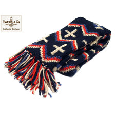 INVERALLAN CROSS HANDKNIT MUFFLER navy mix画像