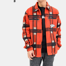 STUSSY Polar Fleece Zip Up Shirt JKT 111957画像