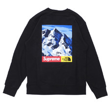 Supreme &times; THE NORTH FACE Mountain Crewneck Sweatshirt BLACK画像