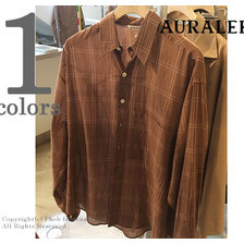AURALEE SUPER LIGHT CHECK BIG SHIRTS A8SS02GC画像
