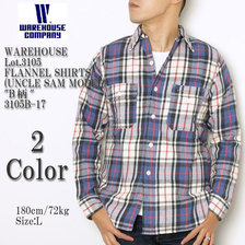 WAREHOUSE Lot 3105 FLANNEL SHIRTS(UNCLE SAM MODEL) B柄画像