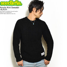 seedleSs. Acrylic Knit Sweater -BLACK- SD17H-KN01画像