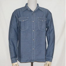 SAMURAI JEANS SSW18-L01 市松柄ワークシャツ長袖画像