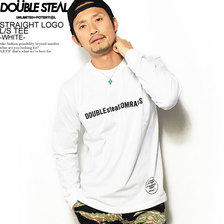 DOUBLE STEAL STRAIGHT LOGO L/S TEE -WHITE- 976-14302画像