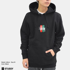 STUSSY Bars Logo Applique Pullover Hoodie 118266画像