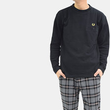 FRED PERRY F1667 Pocket Pique L/S Crew JAPAN LIMITED画像
