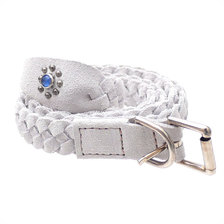 Ron Herman &times; The Elder Statesman Narrow Braided Belt WHITE画像