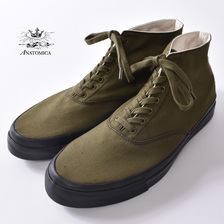 ANATOMICA WAKOUWA DECK SHOES HIGH OLIVE/BLACK画像
