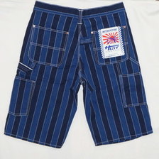 SAMURAI JEANS サムライ自動車倶楽部 SM155DX-ST18 ストライプペインターショートパンツ10OZ画像