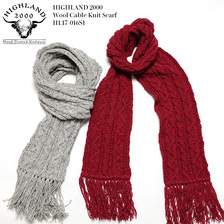 HIGHLAND2000 Wool Cable Knit Scarf HL17-016S1画像
