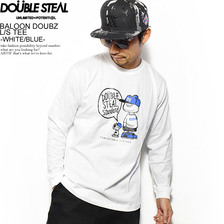 DOUBLE STEAL BALOON DOUBZ L/S TEE -WHITE/BLUE- 976-14301W画像