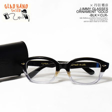 丹羽雅彦 &times; GLAD HAND J-IMMY GLASSES ORNAMENT "GOLD" -BLK&times;CLR-画像