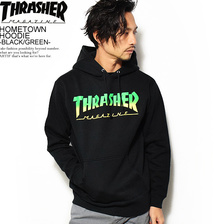 THRASHER HOMETOWN HOODIE -BLACK/GREEN- TH5802GBG画像