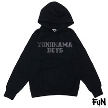 FUN YOKOHAMA BOYS PULLOVER PARKA BLACKxBLACK画像