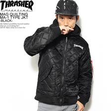 THRASHER MAG QUILTING MA-1 TYPE JKT -BLACK- TH5095画像