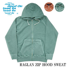 GOOD ON RAGLAN ZIP HOOD SWEAT GOBW-502P画像