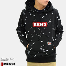 BEN DAVIS Paint Print Pullover Hoodie M-8380030画像