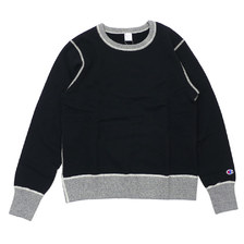 nanamica &times; Champion CREW NECK SWEAT BLACK画像