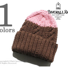 INVERALLAN RIB & CABLE HAT 2TONE ARAN 22F画像